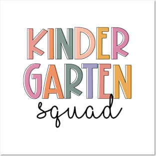 kindergarten Squad Teachers Kids kindergarten Back to School Posters and Art